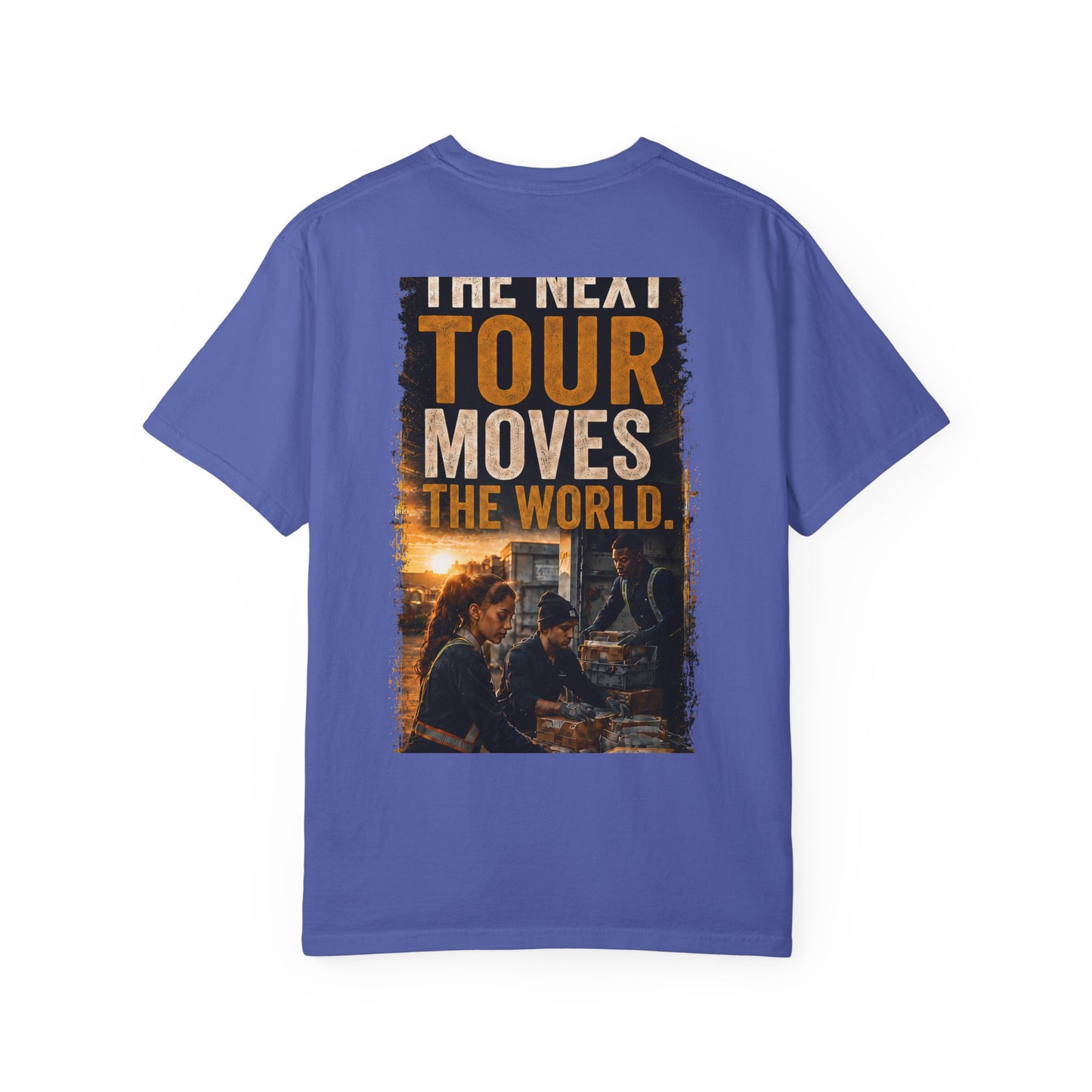 Postal Music — The Next Tour Garment-Dyed T-Shirt — Color Group 3 of 4