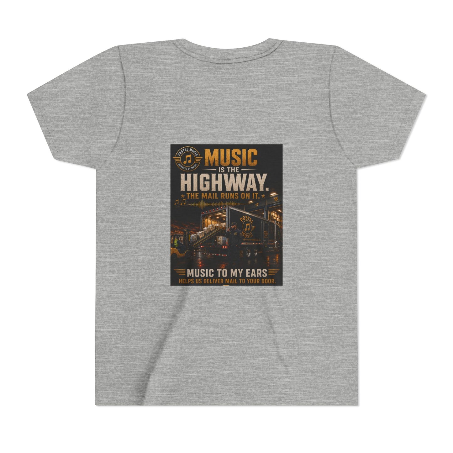 Postal Music — Music Is the Highway — Youth T-Shirt