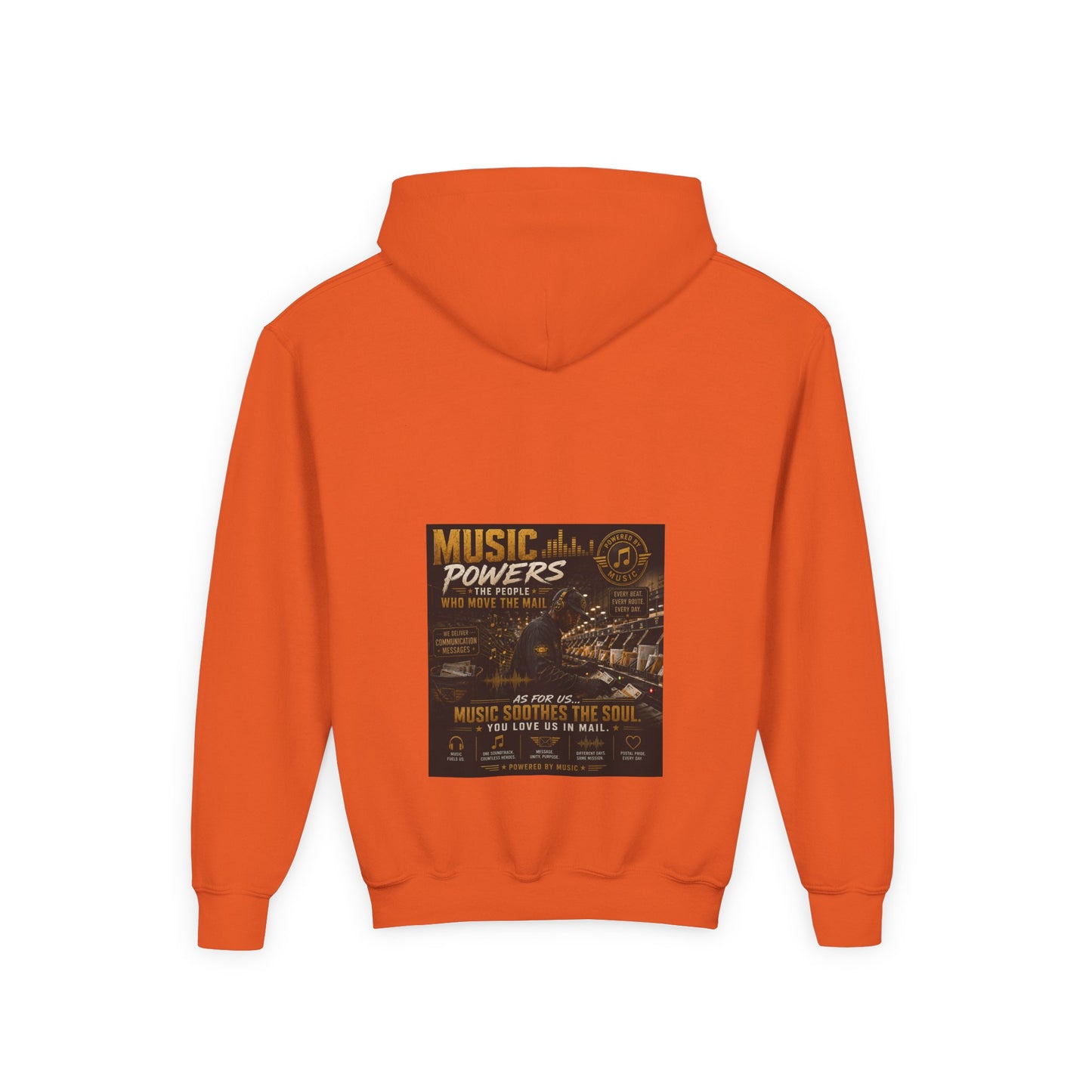 Postal Music — Music Powers the People — Youth Hoodie