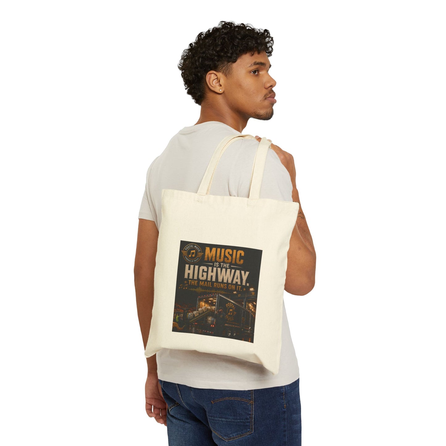 Postal Music — Music Is the Highway — Canvas Tote