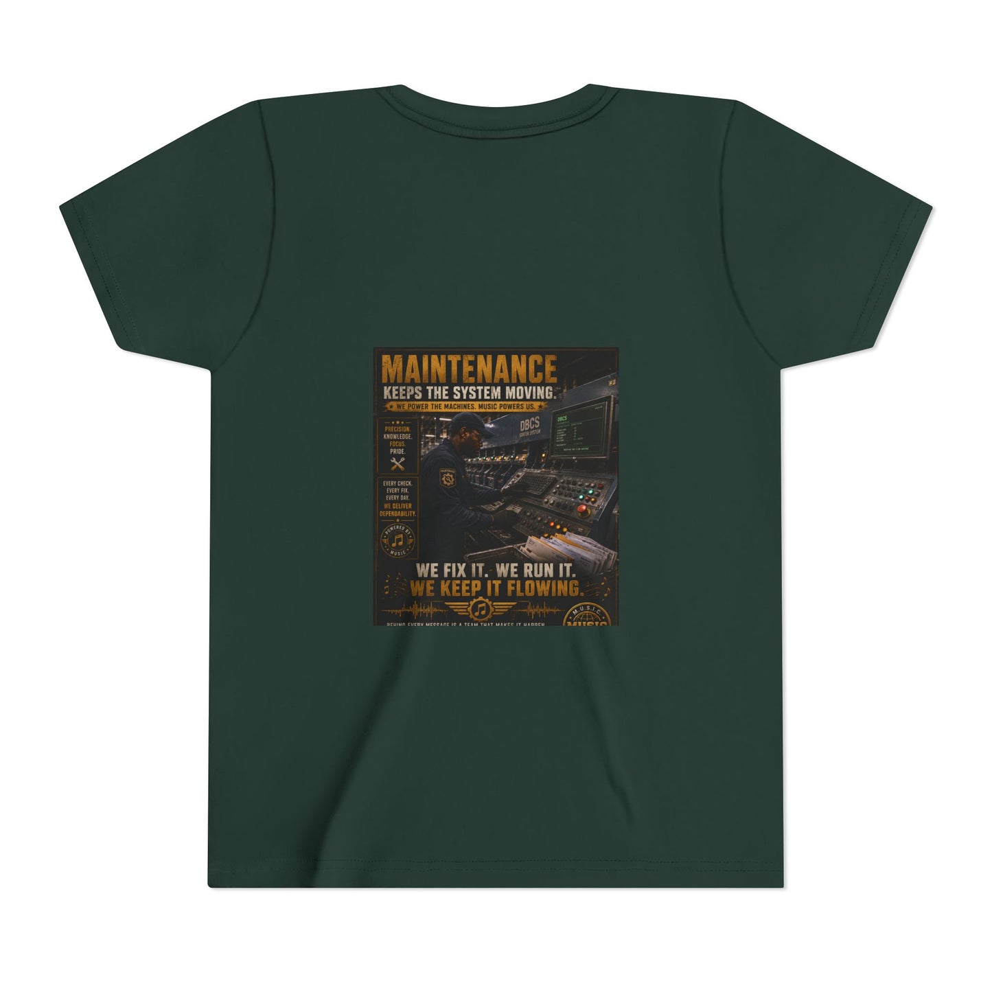 Postal Music — Maintenance Keeps the System Moving — Youth T-Shirt