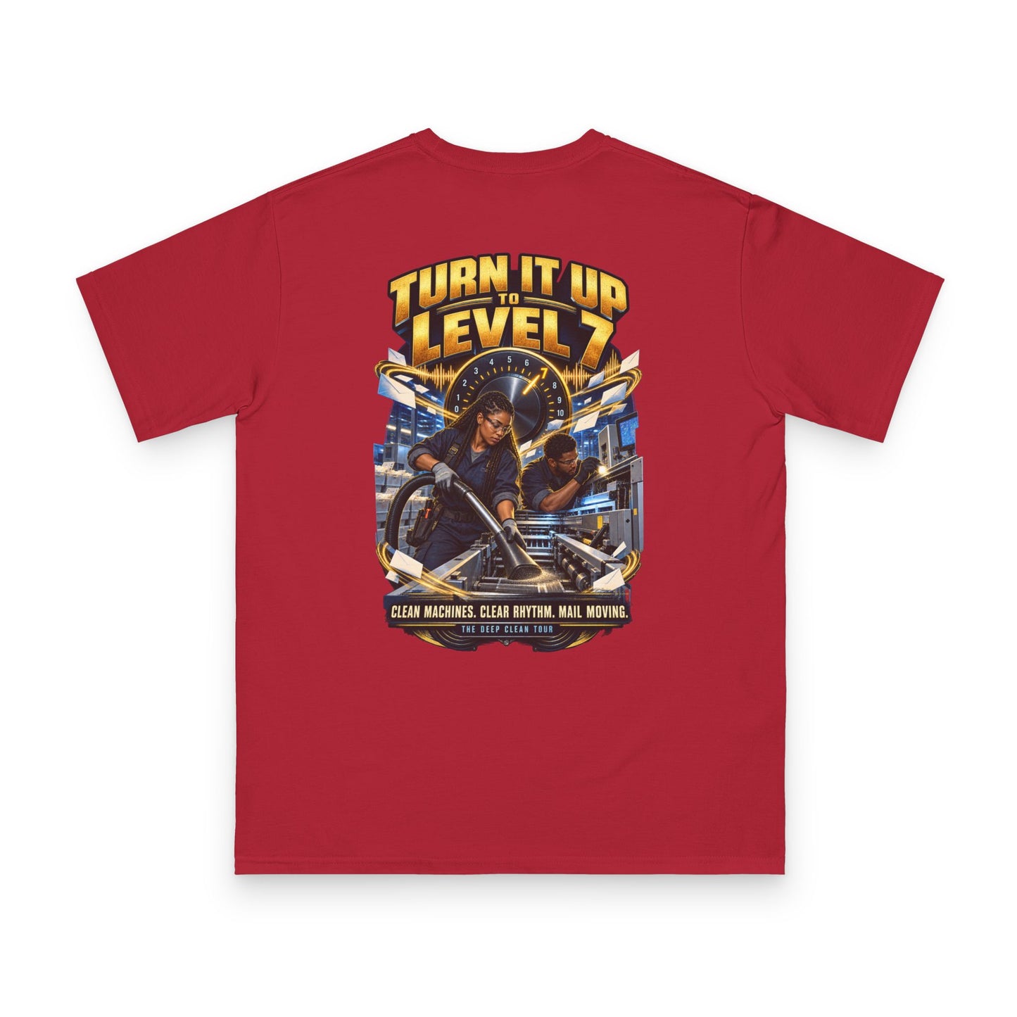 Postal Music - Turn It Up to Level 7 - Organic Cotton T-Shirt