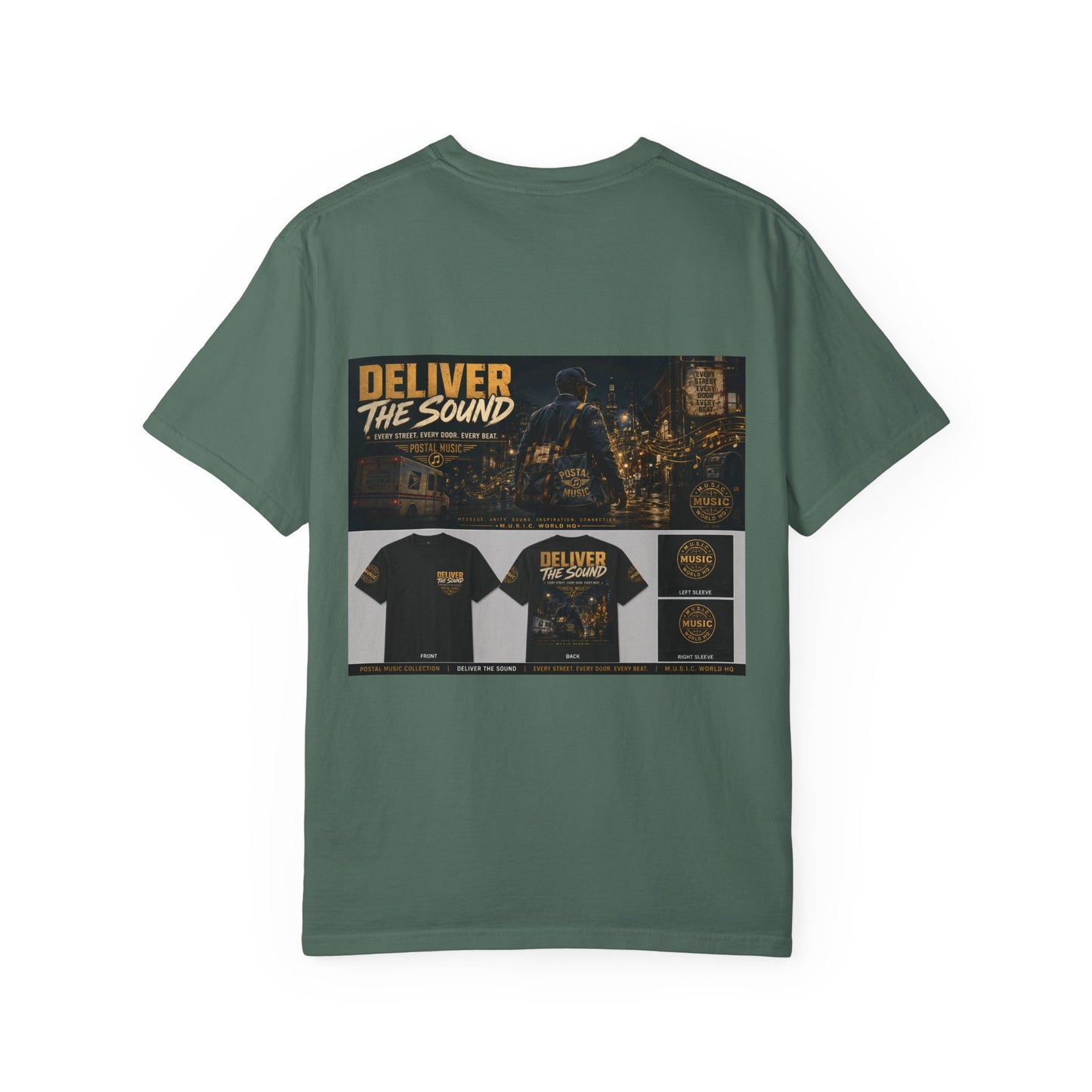 Postal Music — Deliver the Sound — Garment-Dyed T-Shirt