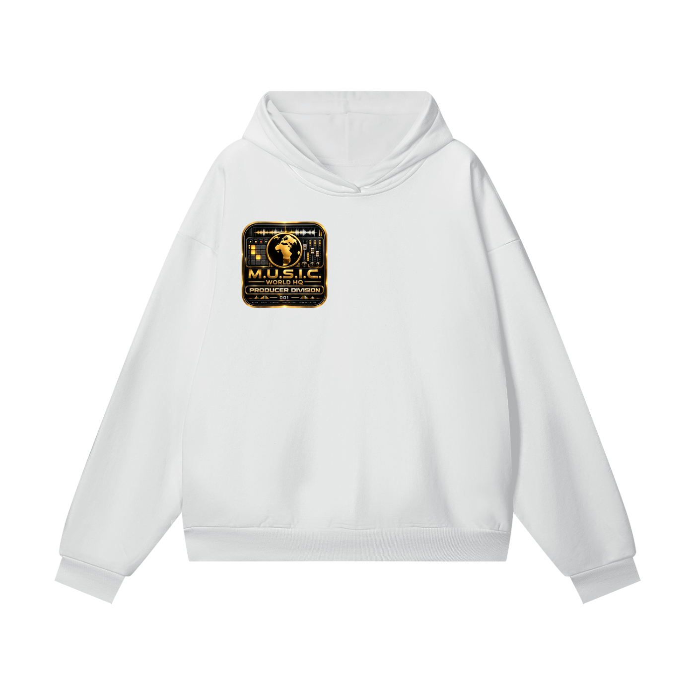 M.U.S.I.C. World HQ Creator Culture – Producer Division 001 Heavyweight Hidden Pocket Fleece Hoodie