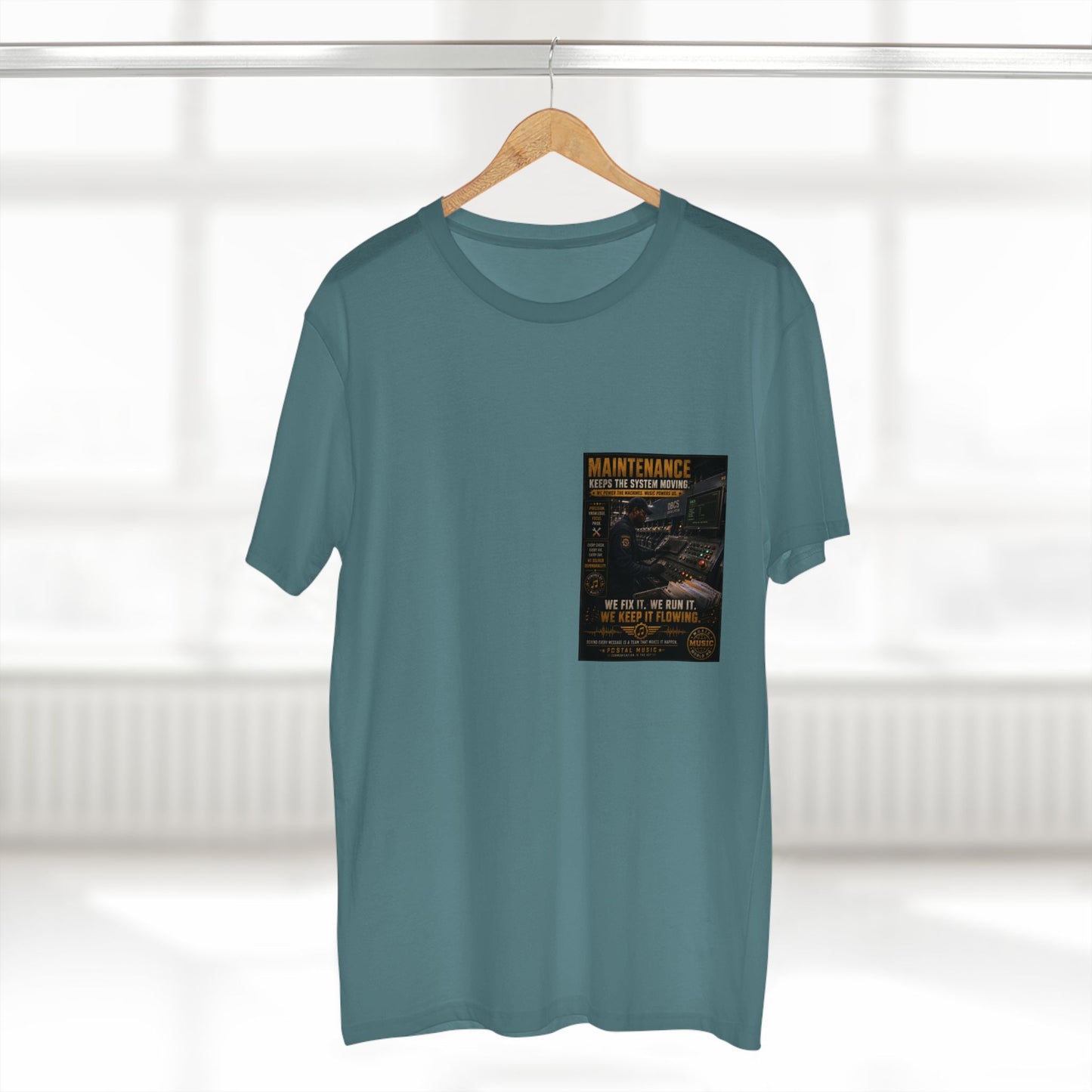 Postal Music — Maintenance Keeps the System Moving — Streetwear T-Shirt