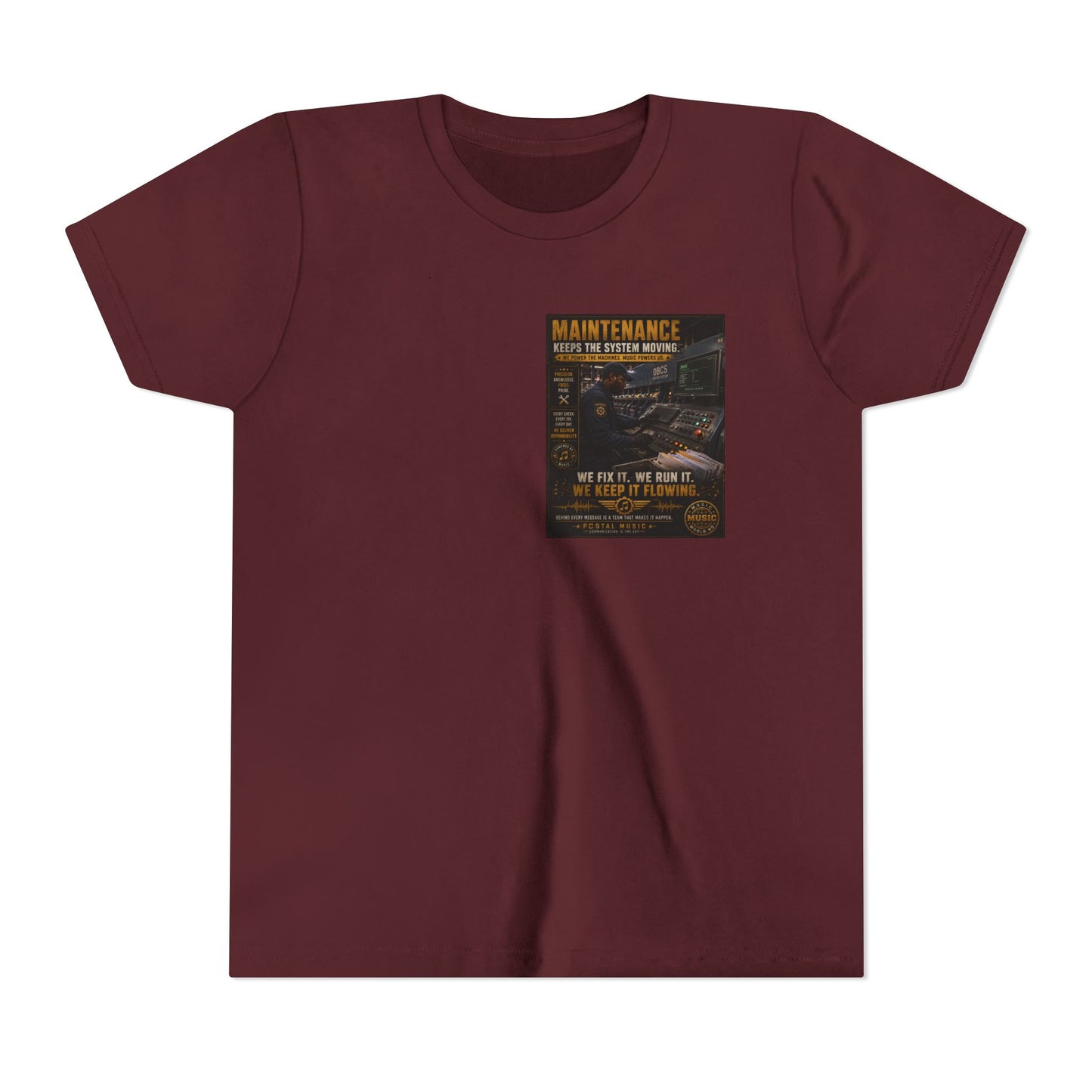 Postal Music — Maintenance Keeps the System Moving — Youth T-Shirt