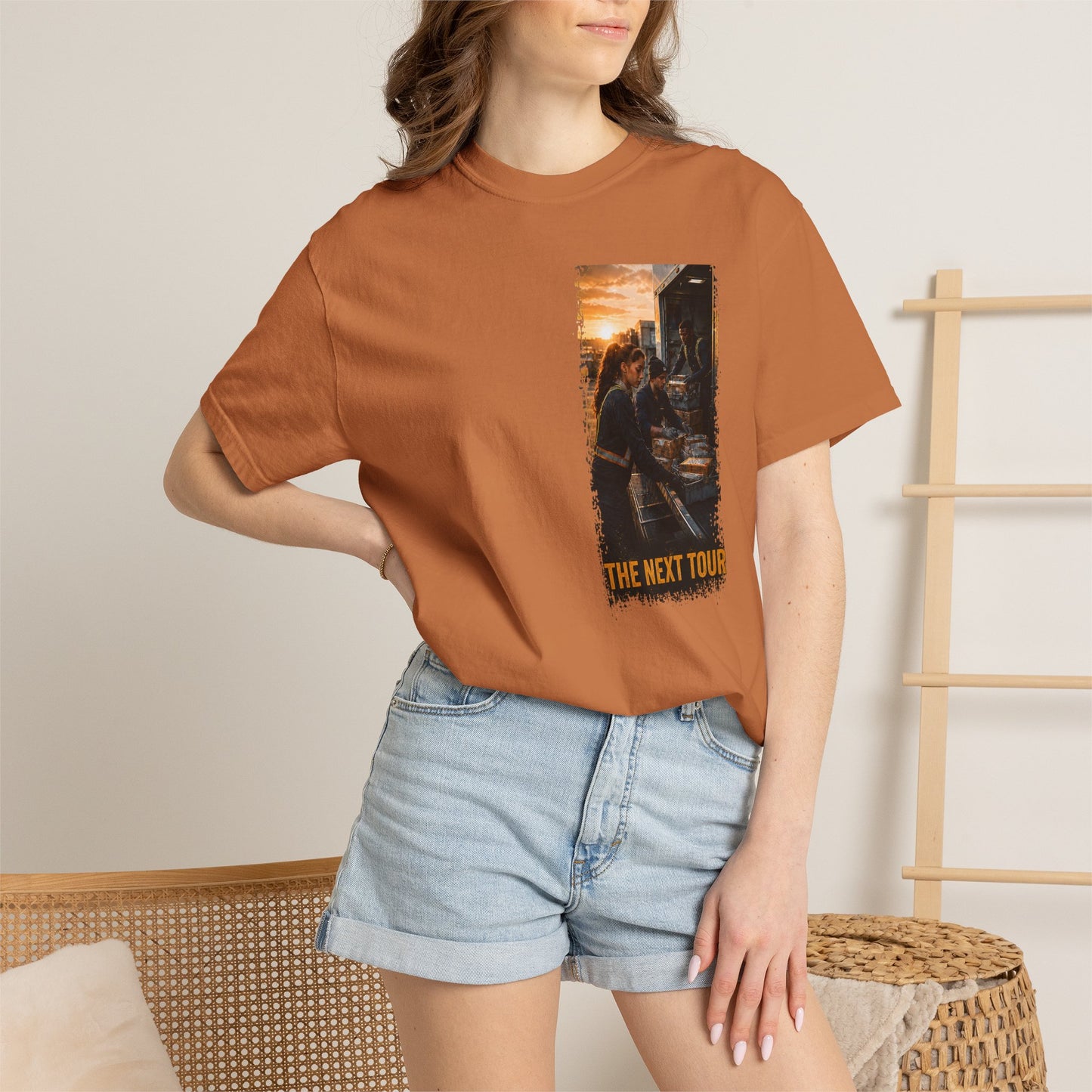 Postal Music — The Next Tour Garment-Dyed T-Shirt — Color Group 4 of 4