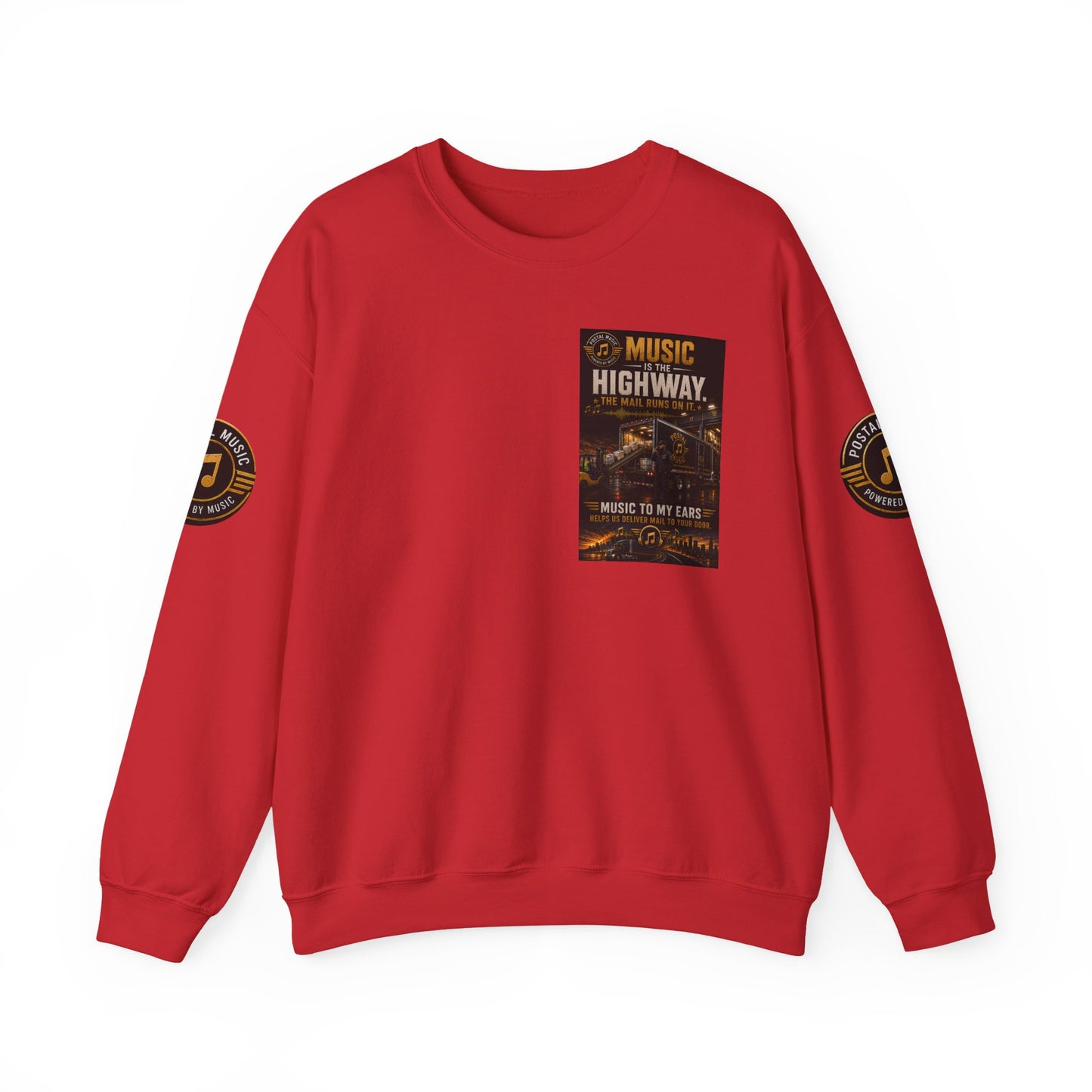 Postal Music — Music Is the Highway — Core Crewneck Sweatshirt