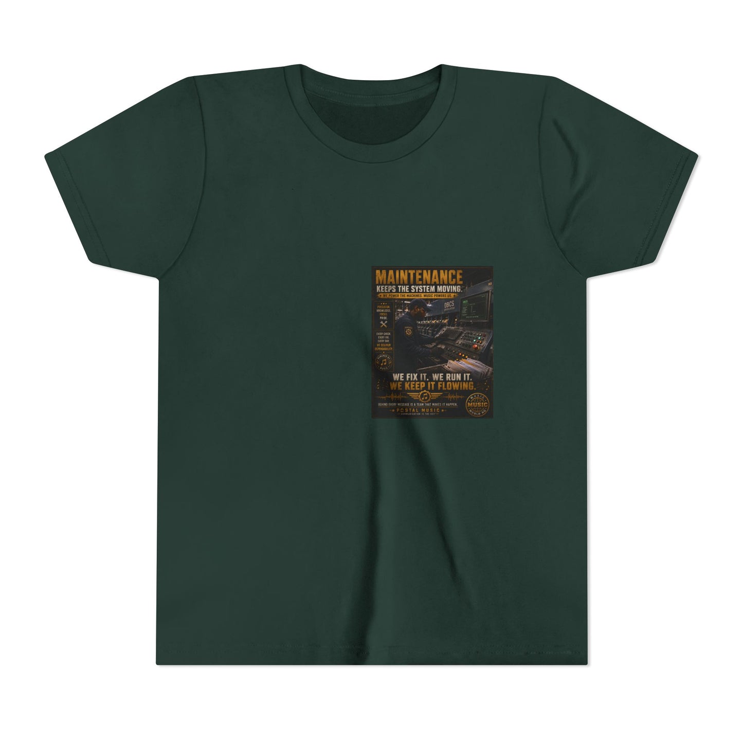 Postal Music — Maintenance Keeps the System Moving — Youth T-Shirt
