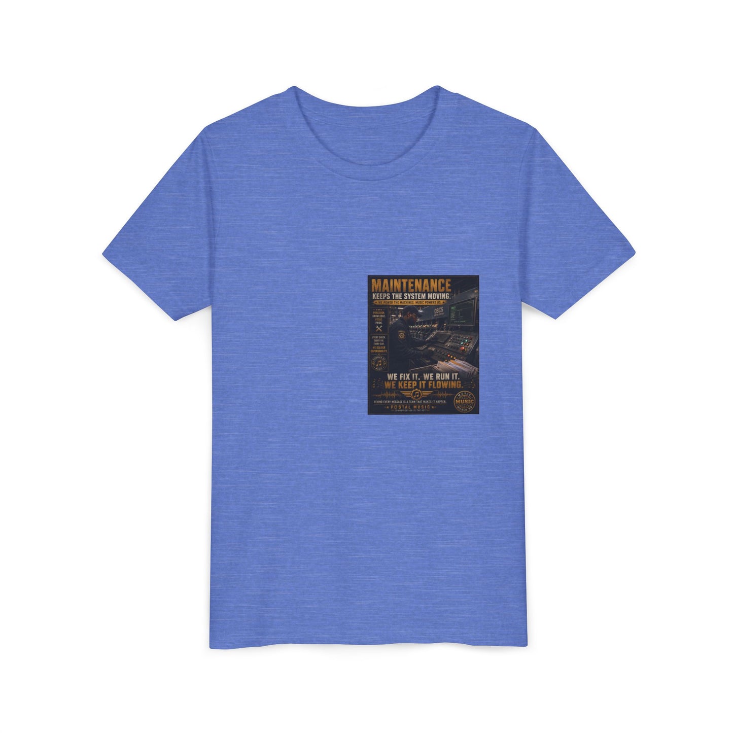 Postal Music — Maintenance Keeps the System Moving — Youth T-Shirt