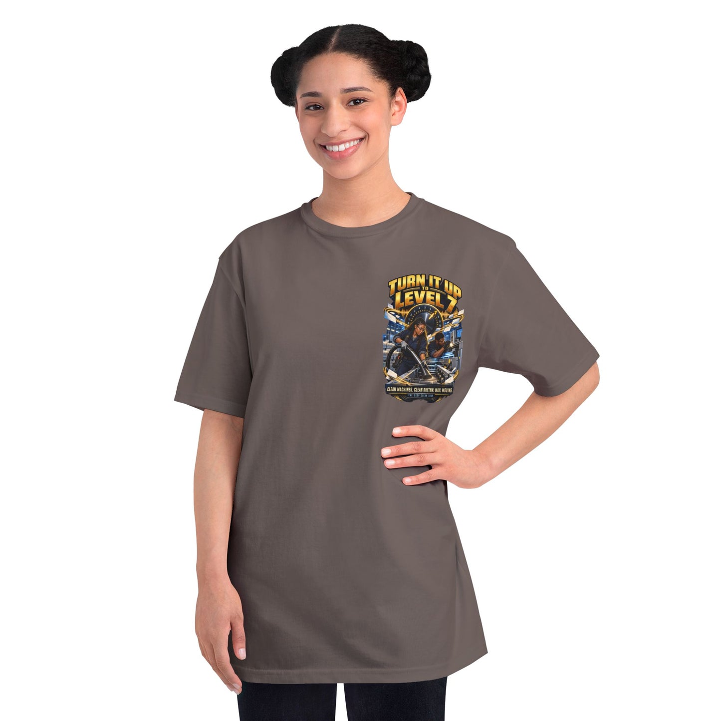 Postal Music - Turn It Up to Level 7 - Organic Cotton T-Shirt
