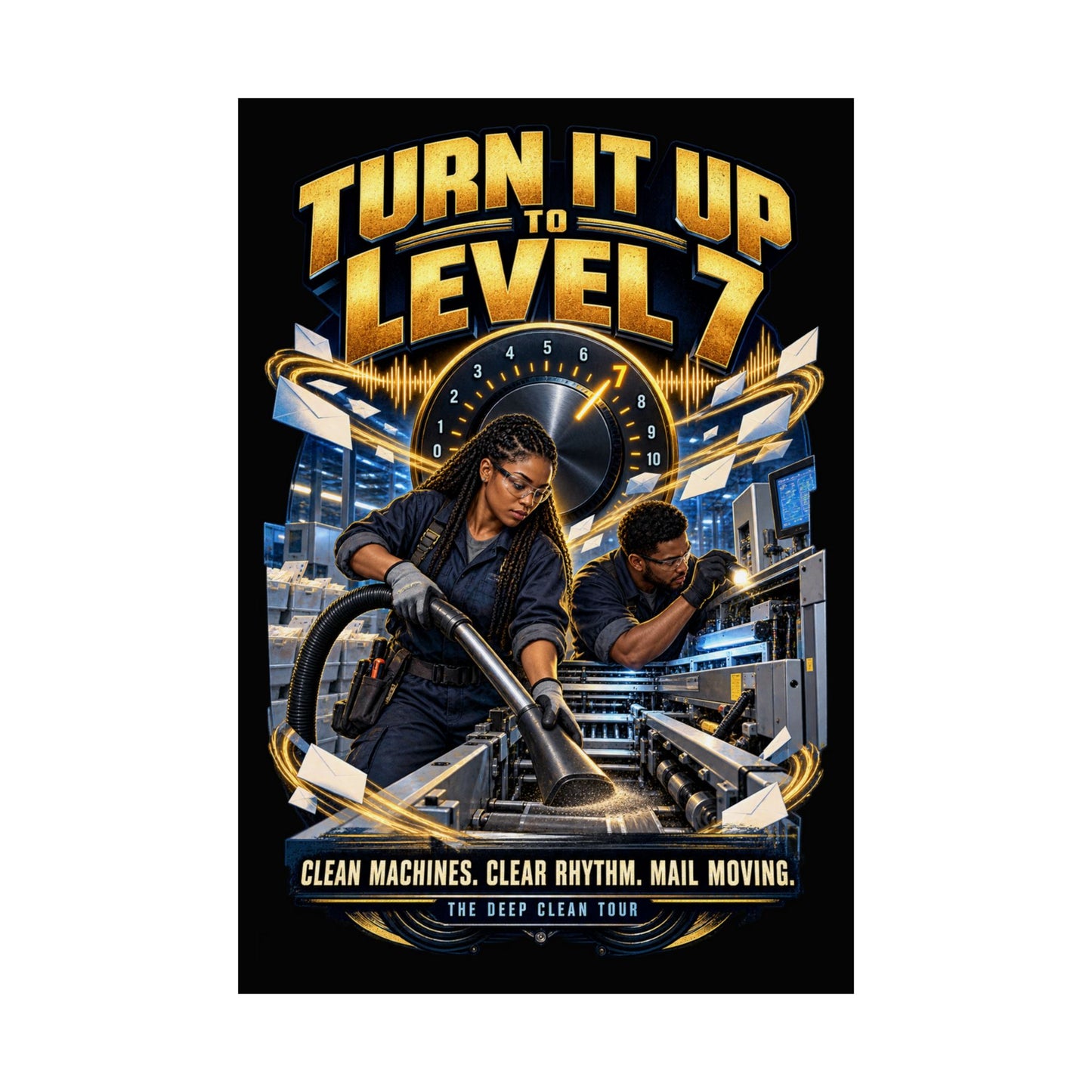 Postal Music - Turn It Up to Level 7 - Premium Matte Poster