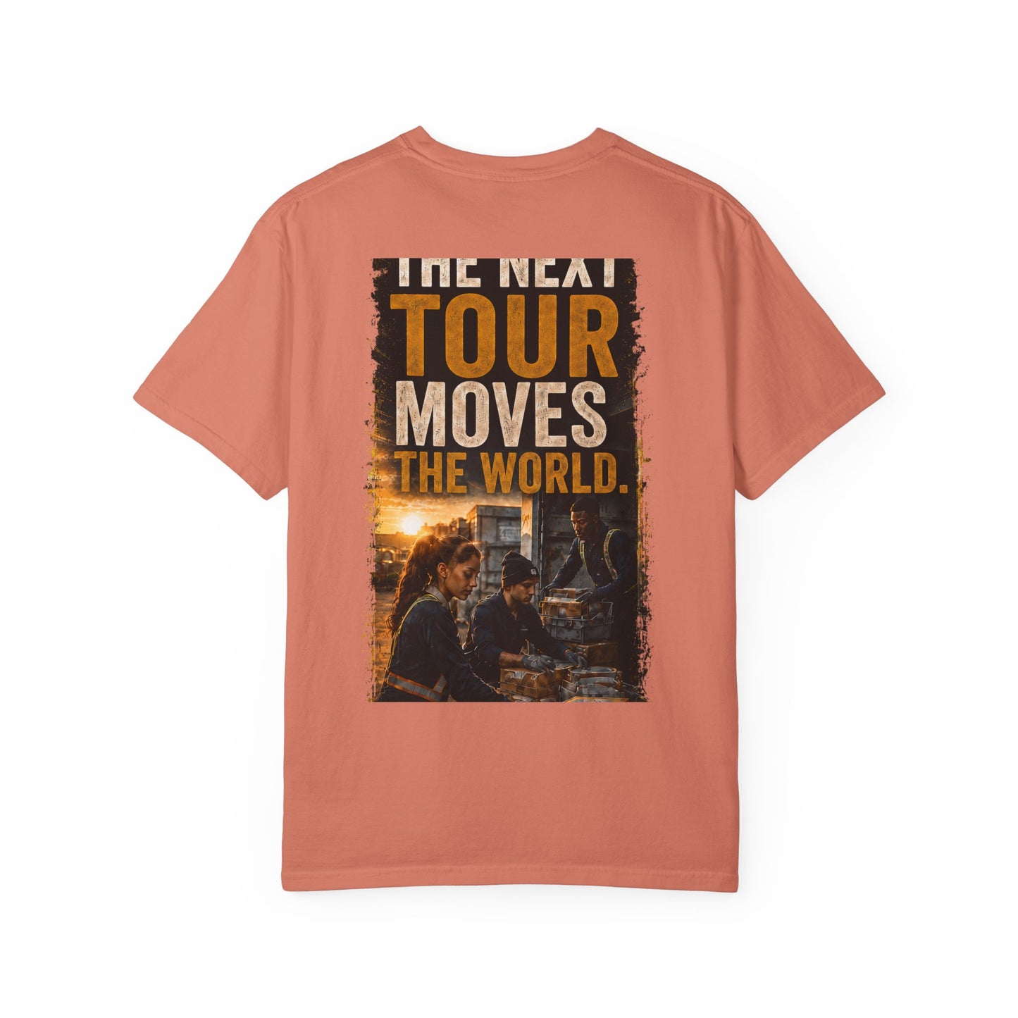 Postal Music — The Next Tour Garment-Dyed T-Shirt — Color Group 4 of 4
