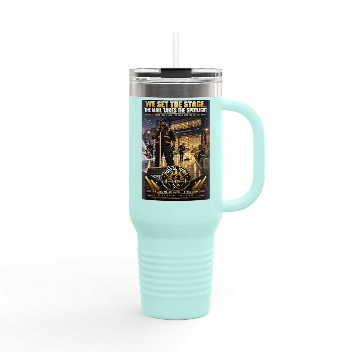 Postal Music - We Set the Stage - Insulated Travel Mug 40oz