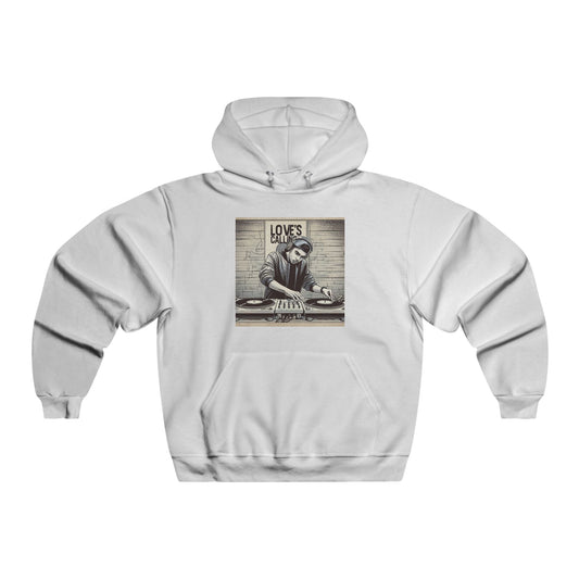 Vintage Music Lover Hooded Sweatshirt - "Love's Calling" Design