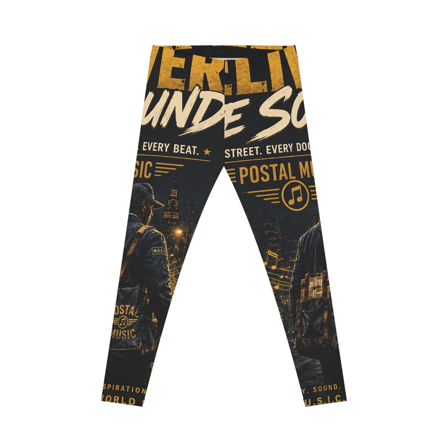 Postal Music — Deliver the Sound — Women's Casual Leggings (All-Over Print)