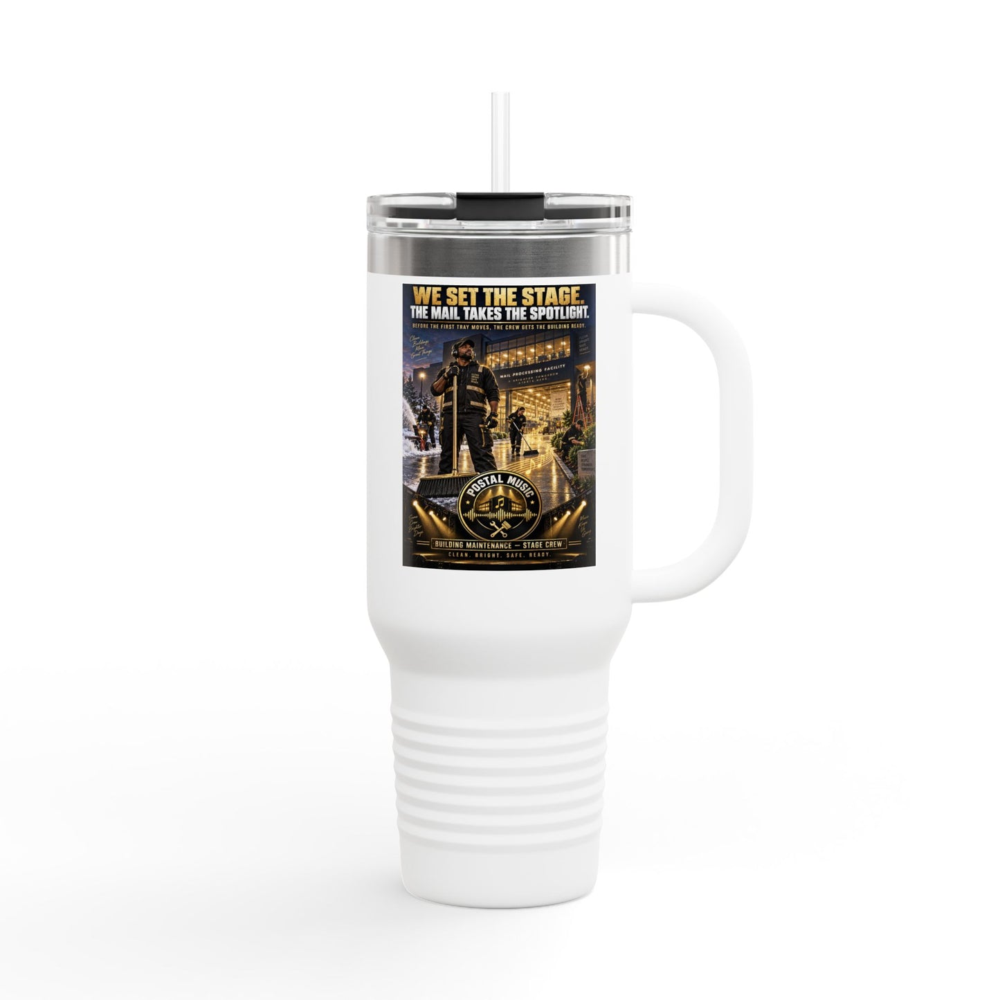 Postal Music - We Set the Stage - Insulated Travel Mug 40oz