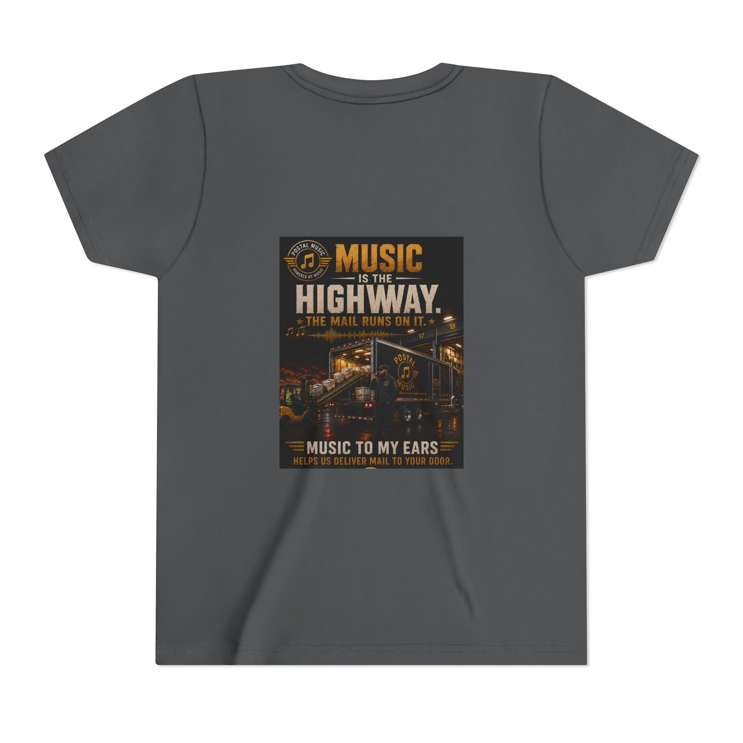 Postal Music — Music Is the Highway — Youth T-Shirt