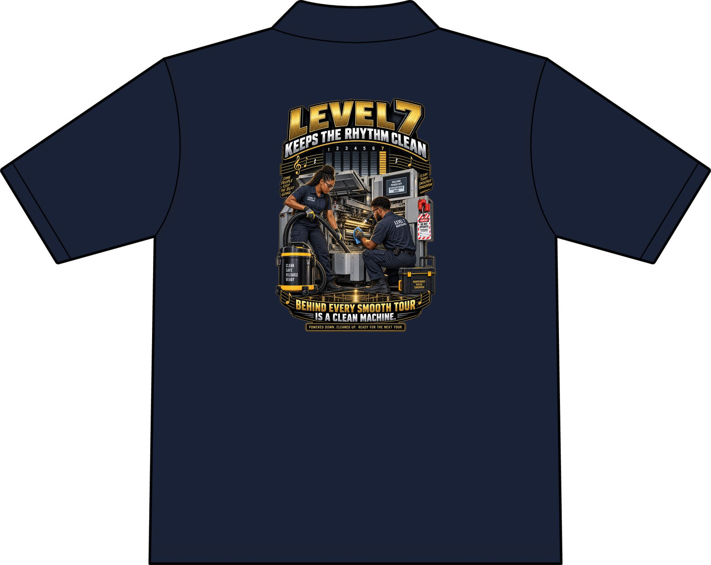 Postal Music - Level 7 Keeps the Rhythm Clean - Workwear Pro Polo