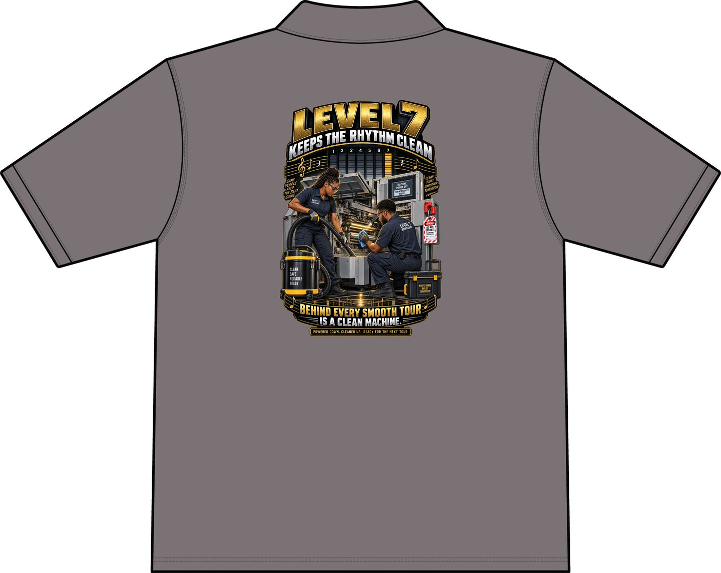 Postal Music - Level 7 Keeps the Rhythm Clean - Workwear Pro Polo