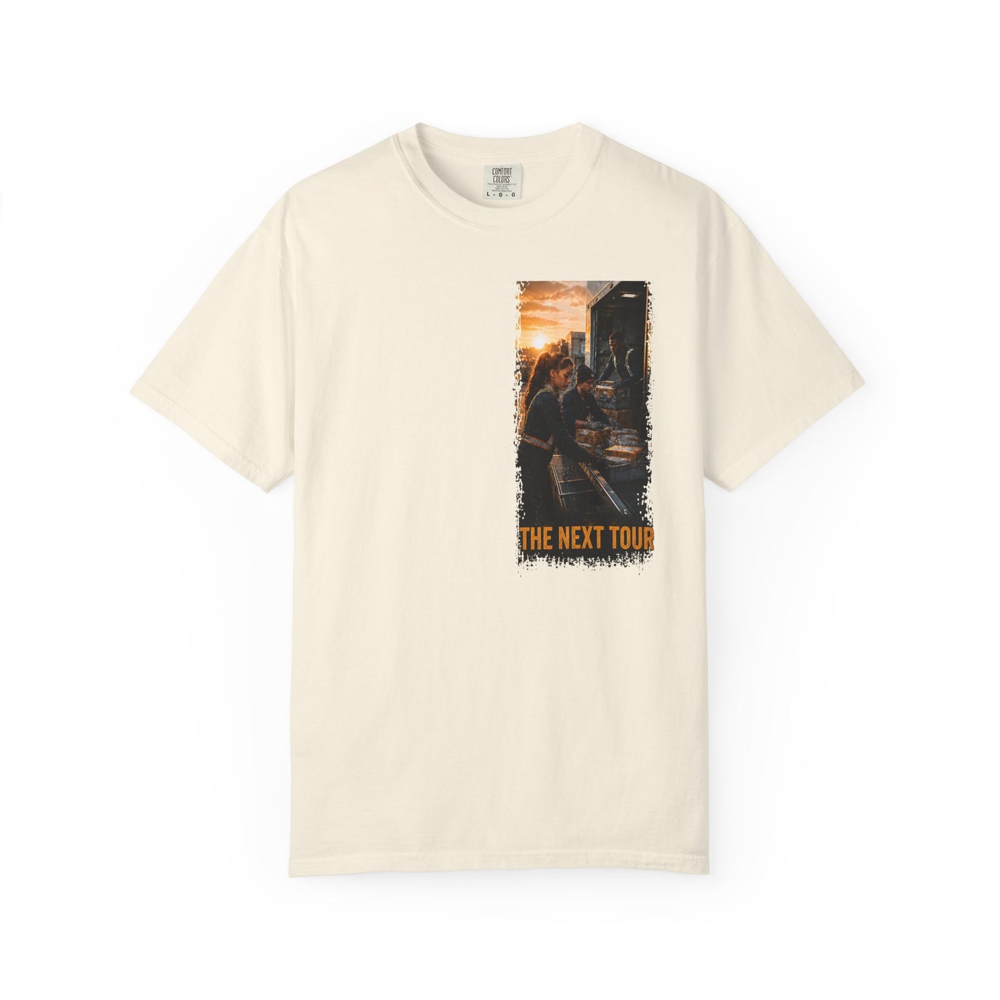 Postal Music — The Next Tour Garment-Dyed T-Shirt — Color Group 3 of 4