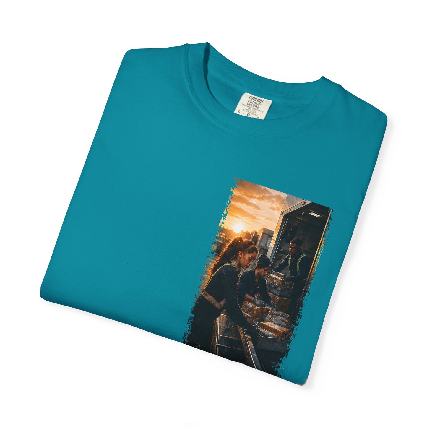 Postal Music — The Next Tour Garment-Dyed T-Shirt — Color Group 4 of 4