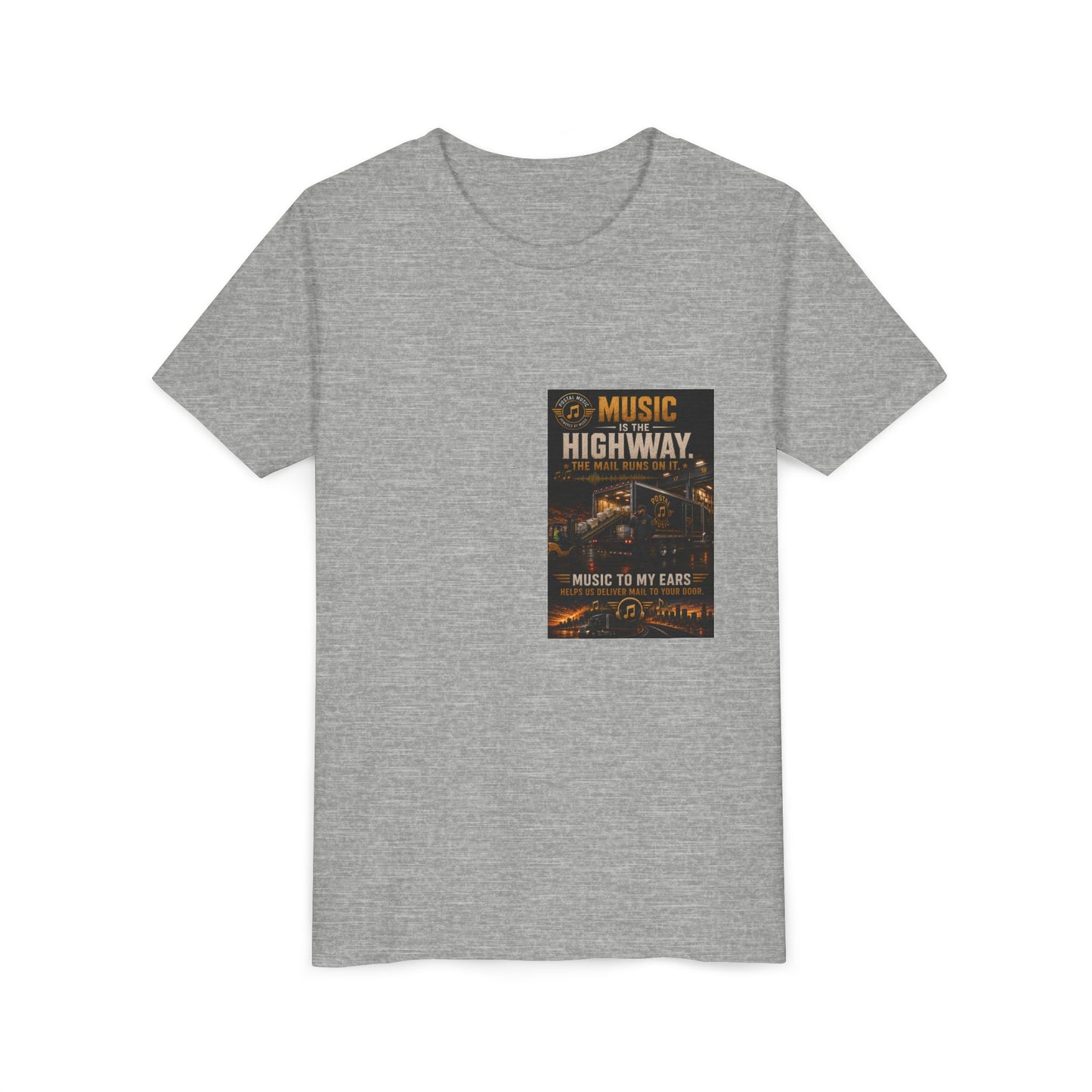 Postal Music — Music Is the Highway — Youth T-Shirt
