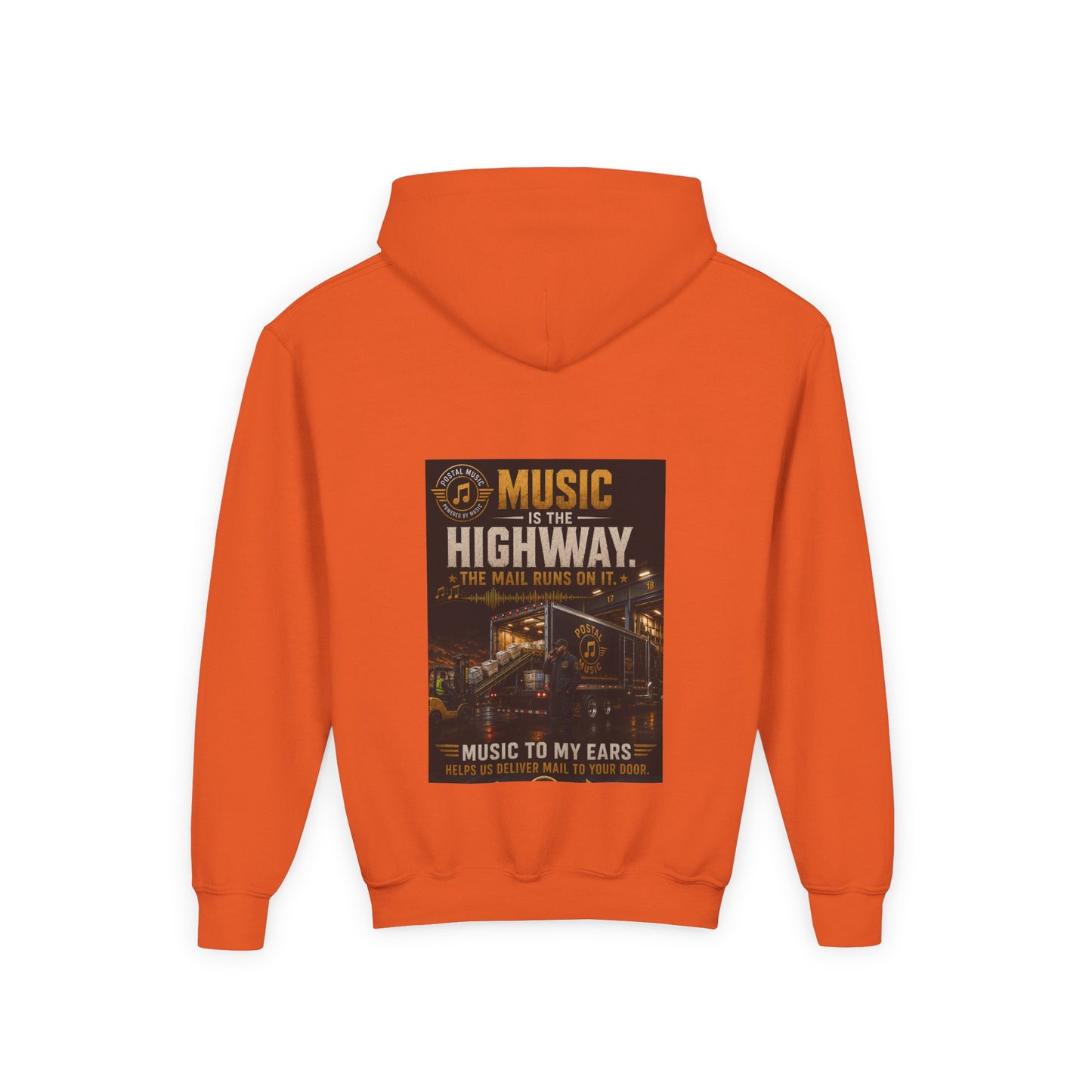 Postal Music — Music Is the Highway — Youth Hoodie