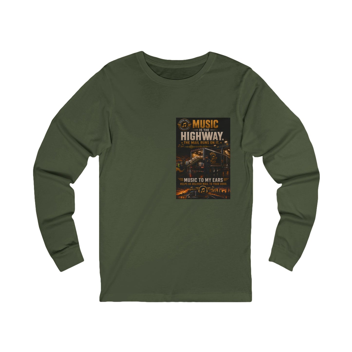 Postal Music — Music Is the Highway — Long-Sleeve T-Shirt