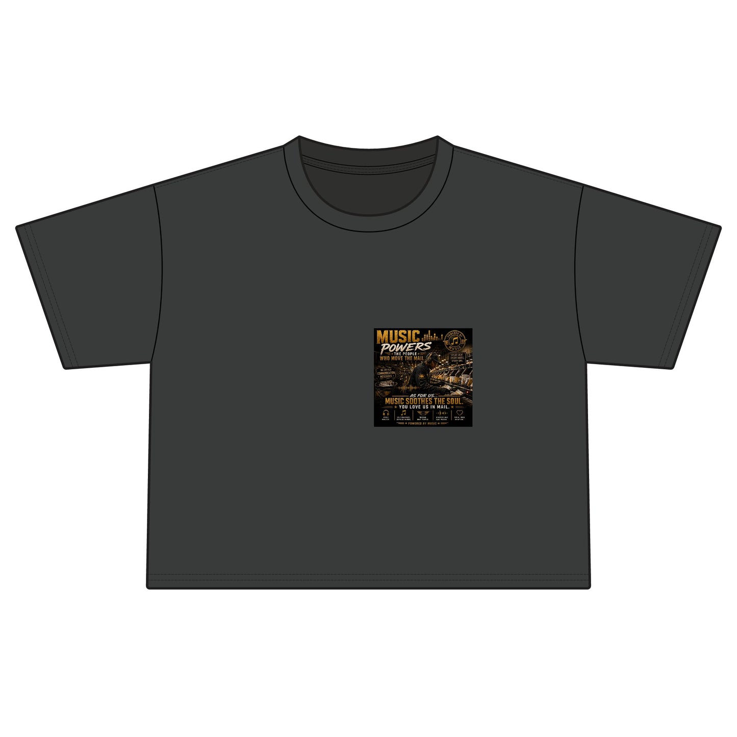 Postal Music — Music Powers the People — Women's Boxy T-Shirt