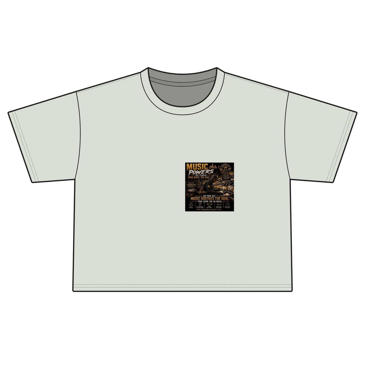 Postal Music — Music Powers the People — Women's Boxy T-Shirt