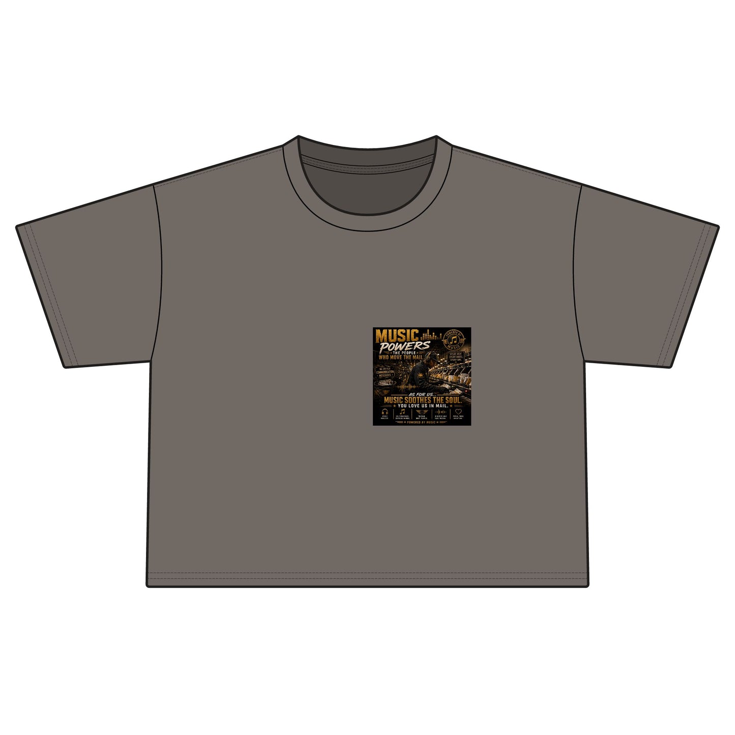 Postal Music — Music Powers the People — Women's Boxy T-Shirt