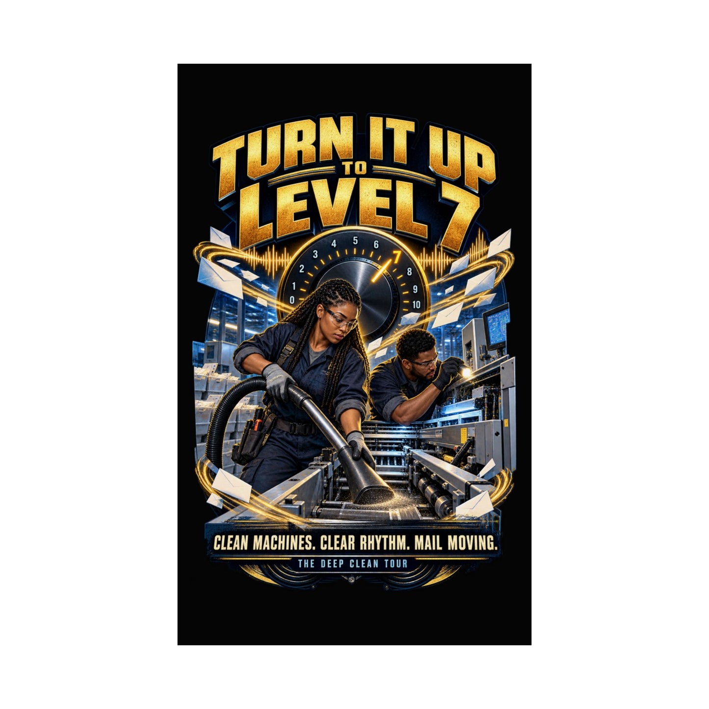Postal Music - Turn It Up to Level 7 - Premium Matte Poster