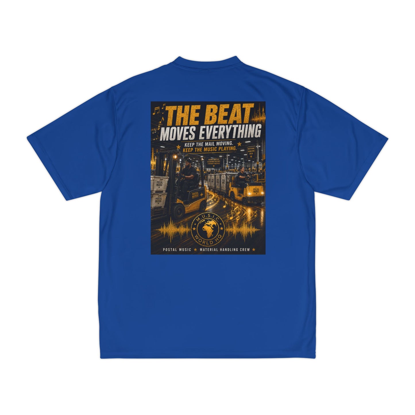 The Beat Moves Everything — Men's Performance Tee | Postal Music