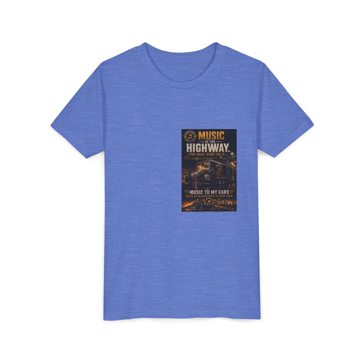 Postal Music — Music Is the Highway — Youth T-Shirt