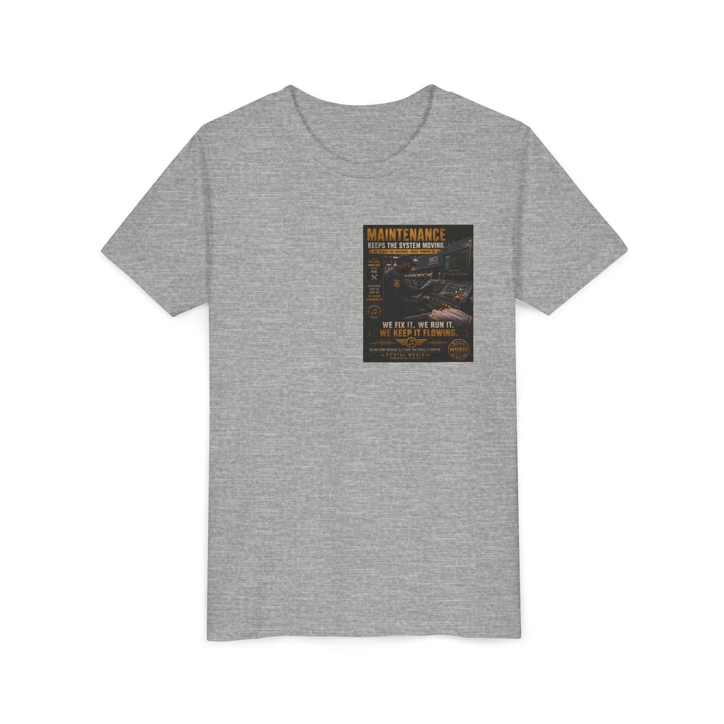 Postal Music — Maintenance Keeps the System Moving — Youth T-Shirt