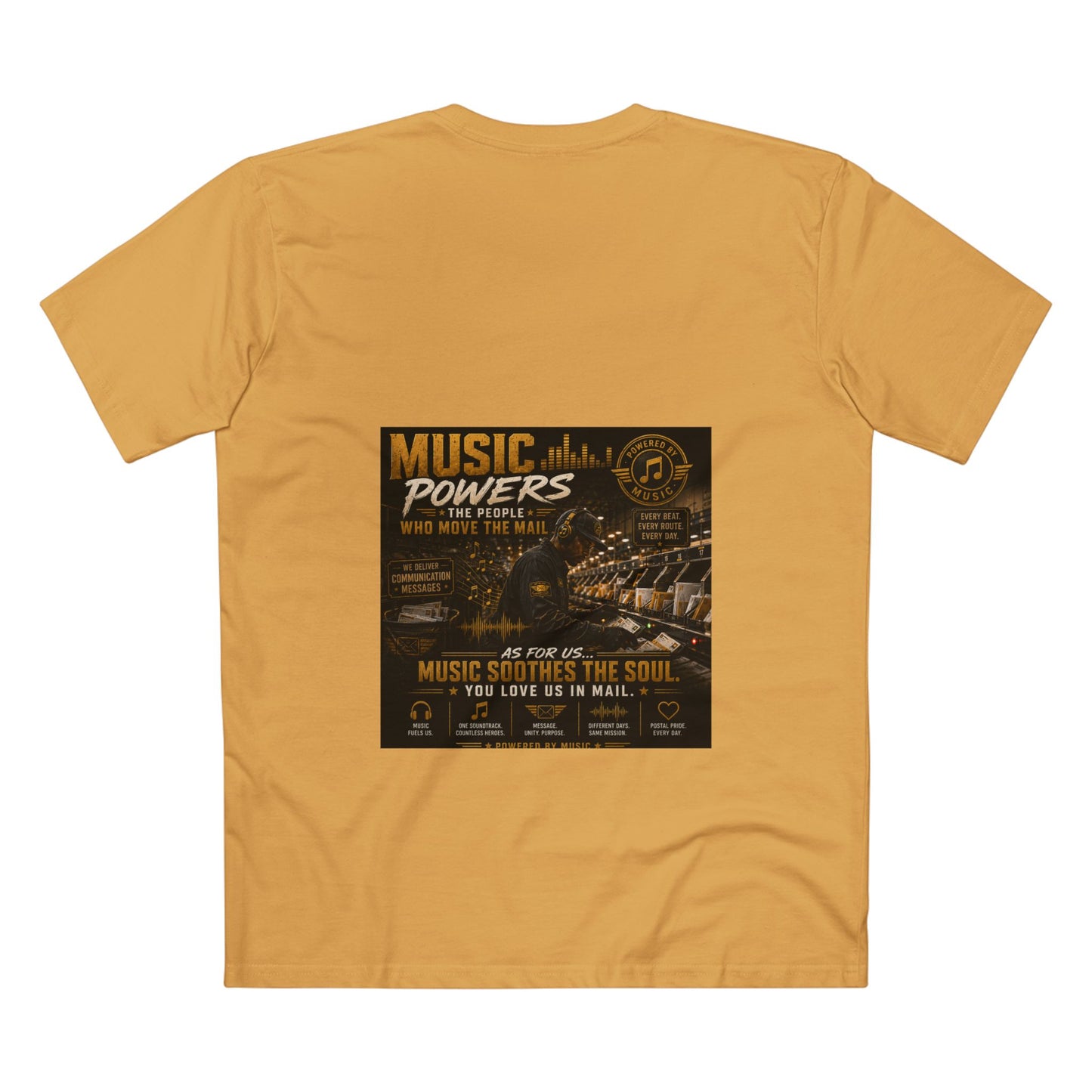 Postal Music — Music Powers the People — Streetwear T-Shirt