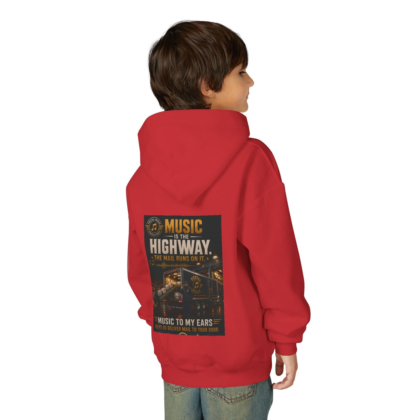 Postal Music — Music Is the Highway — Youth Hoodie