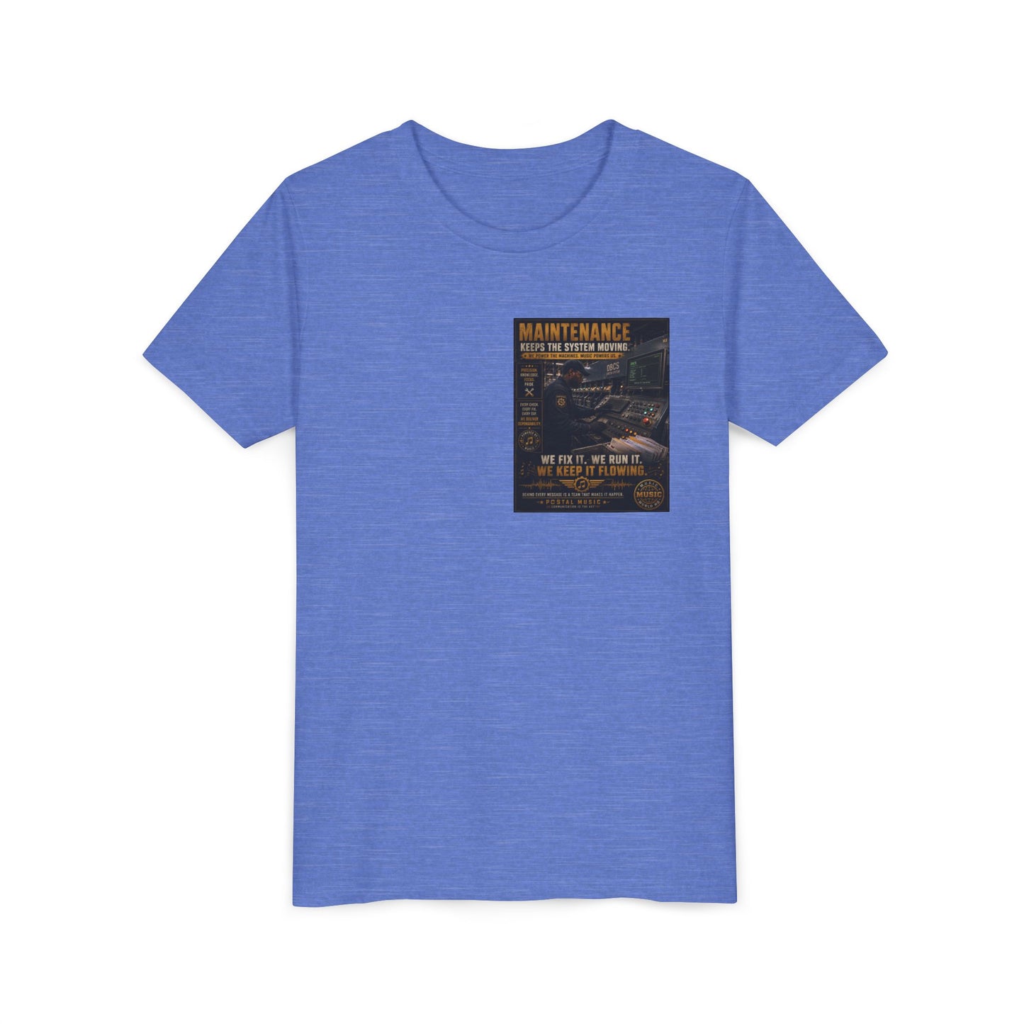 Postal Music — Maintenance Keeps the System Moving — Youth T-Shirt