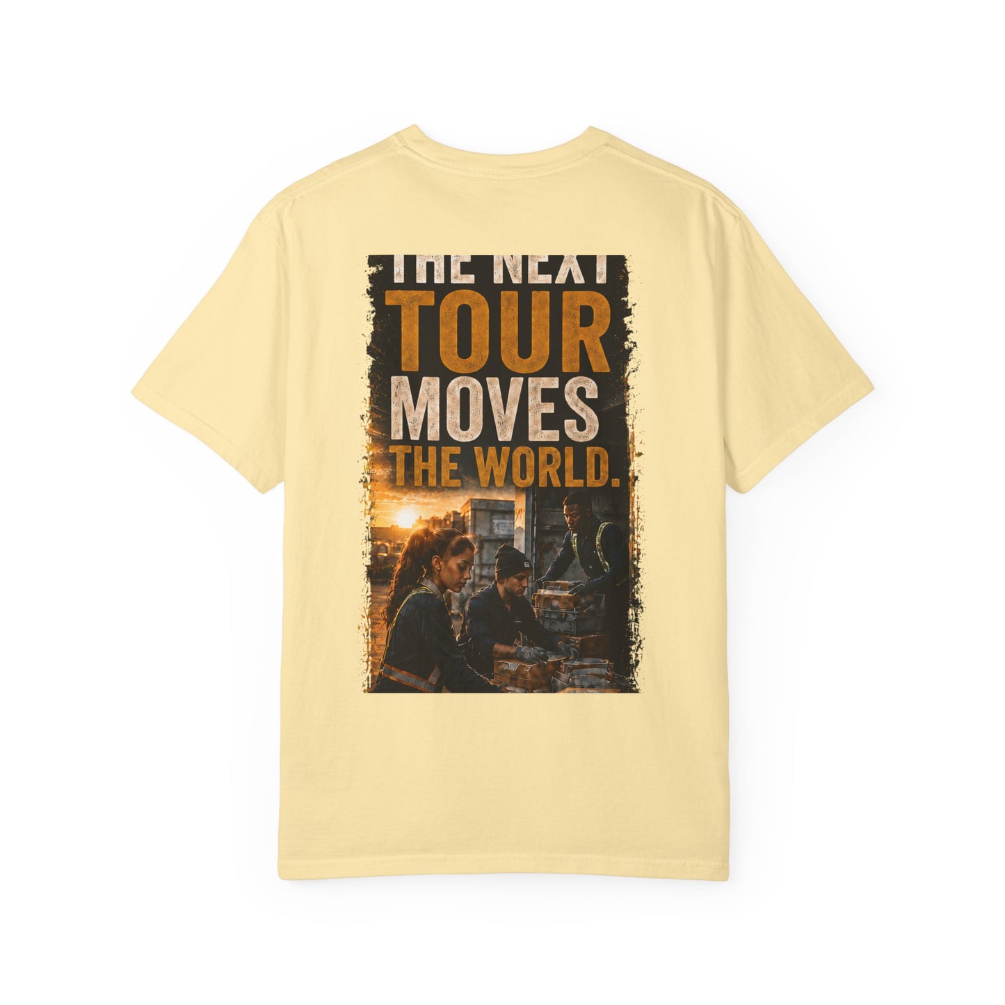 Postal Music — The Next Tour Garment-Dyed T-Shirt — Color Group 1 of 4