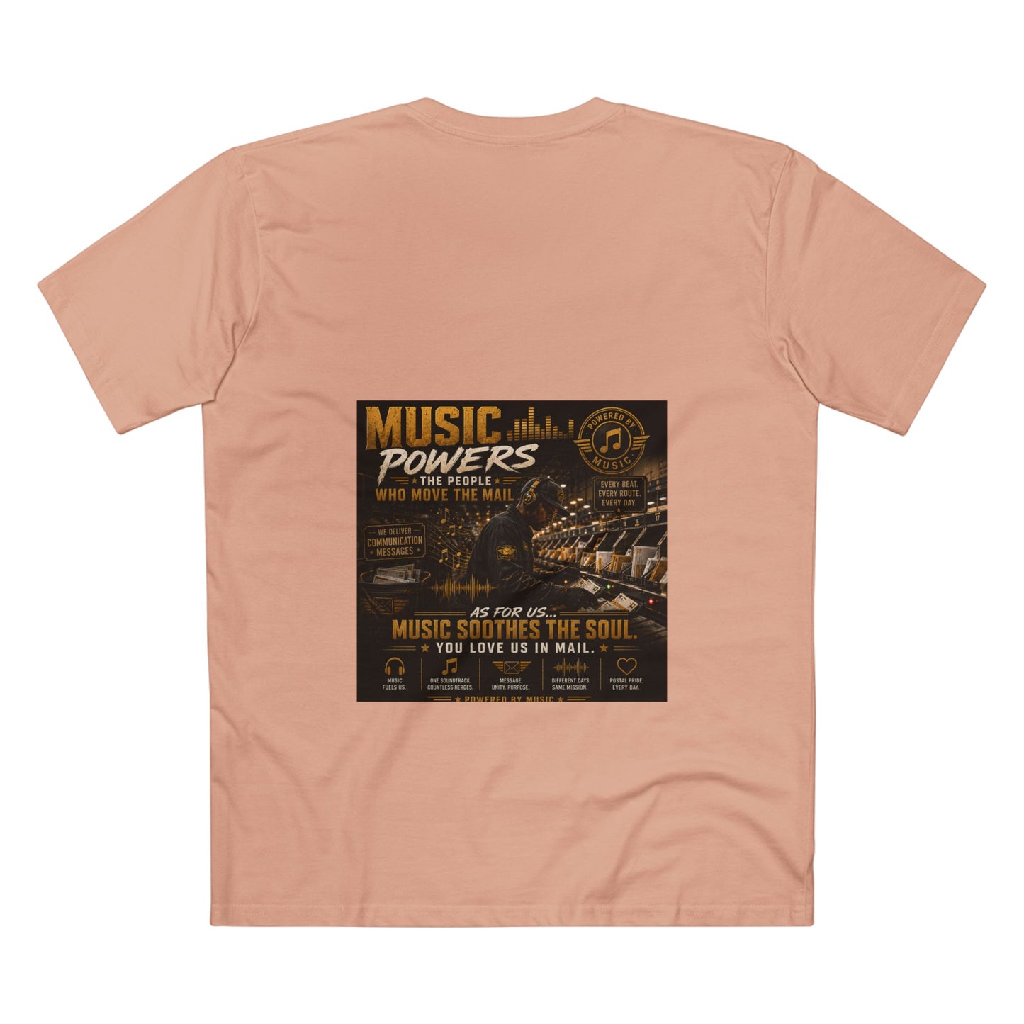 Postal Music — Music Powers the People — Streetwear T-Shirt