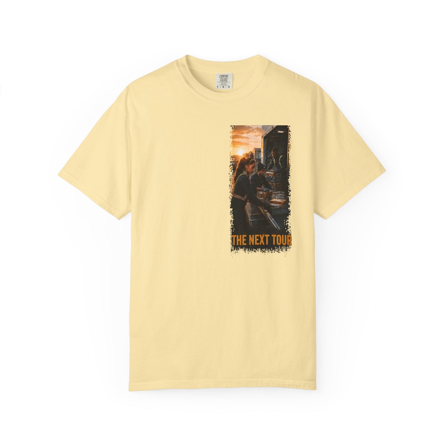Postal Music — The Next Tour Garment-Dyed T-Shirt — Color Group 1 of 4