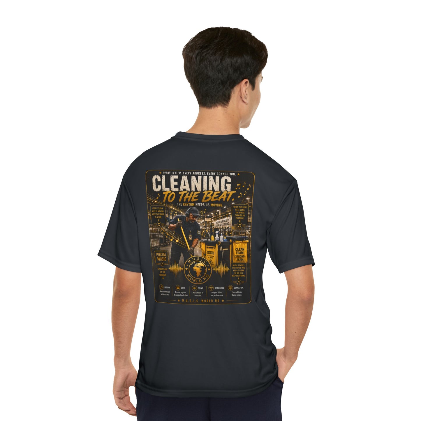 Cleaning to the Beat — Performance T-Shirt