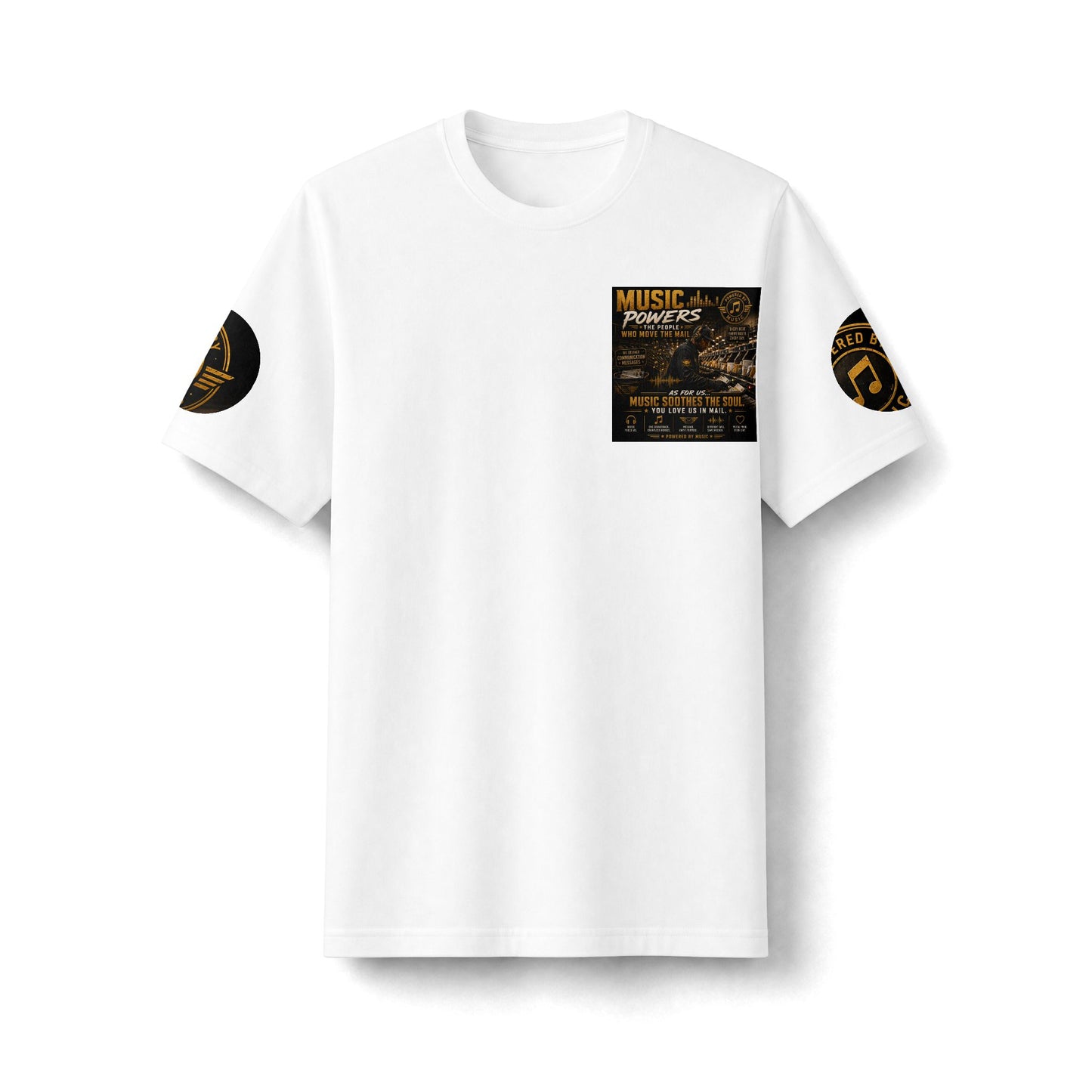 Postal Music — Music Powers the People — Heavyweight T-Shirt