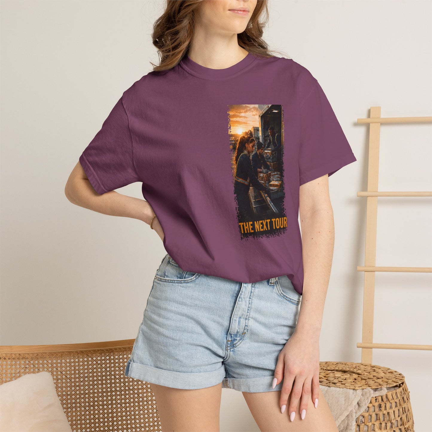 Postal Music — The Next Tour Garment-Dyed T-Shirt — Color Group 1 of 4
