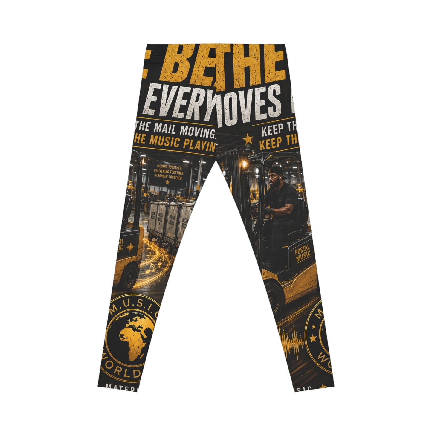 The Beat Moves Everything — Women's AOP Leggings | Postal Music