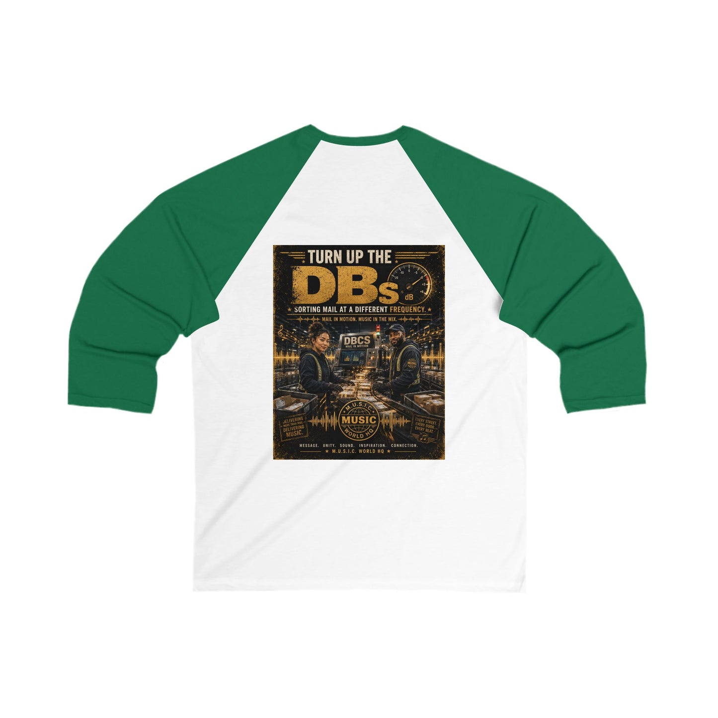 Turn Up the DBs — Men's Raglan Baseball Tee