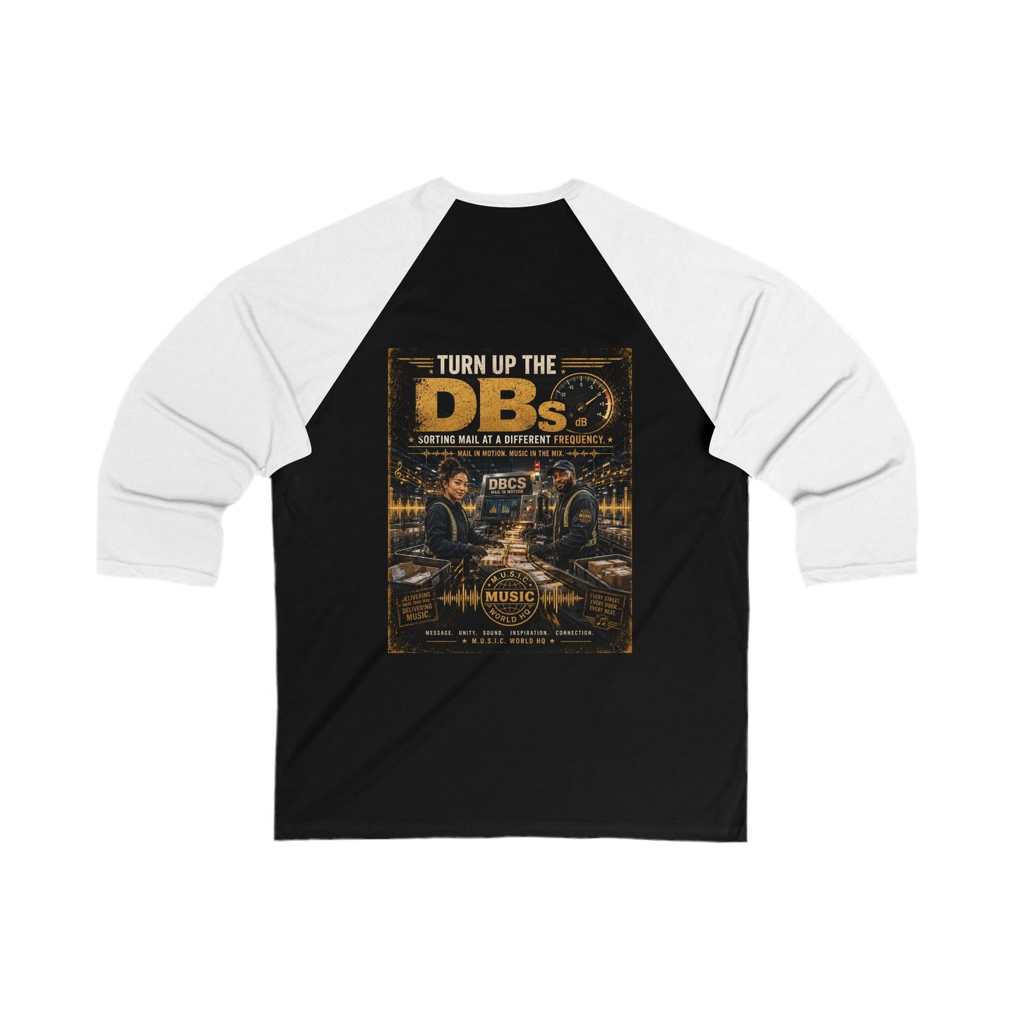 Turn Up the DBs — Men's Raglan Baseball Tee
