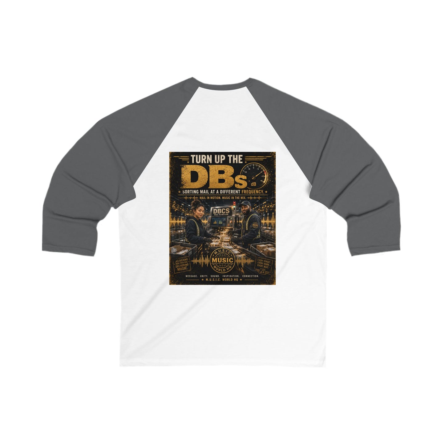 Turn Up the DBs — Men's Raglan Baseball Tee
