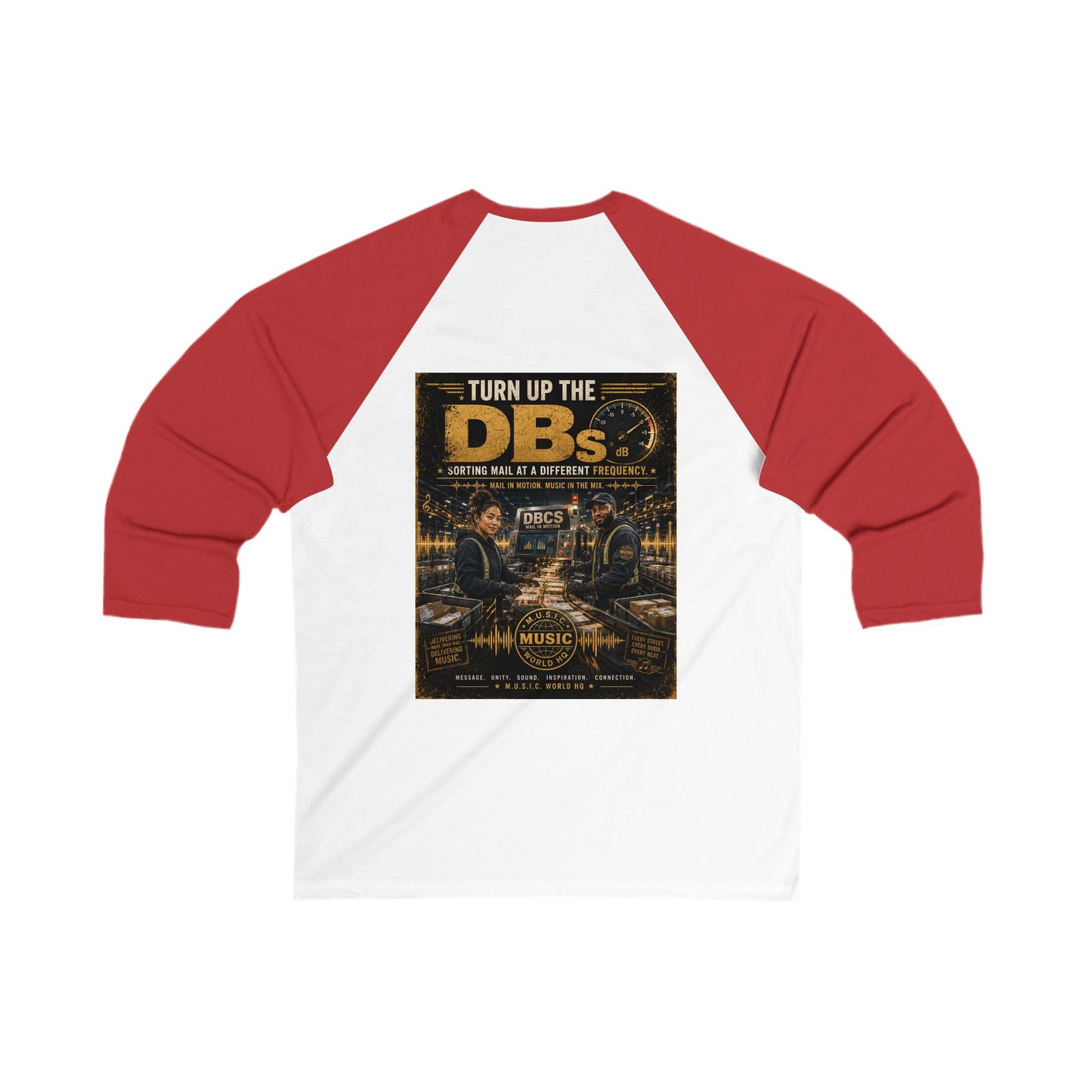 Turn Up the DBs — Men's Raglan Baseball Tee